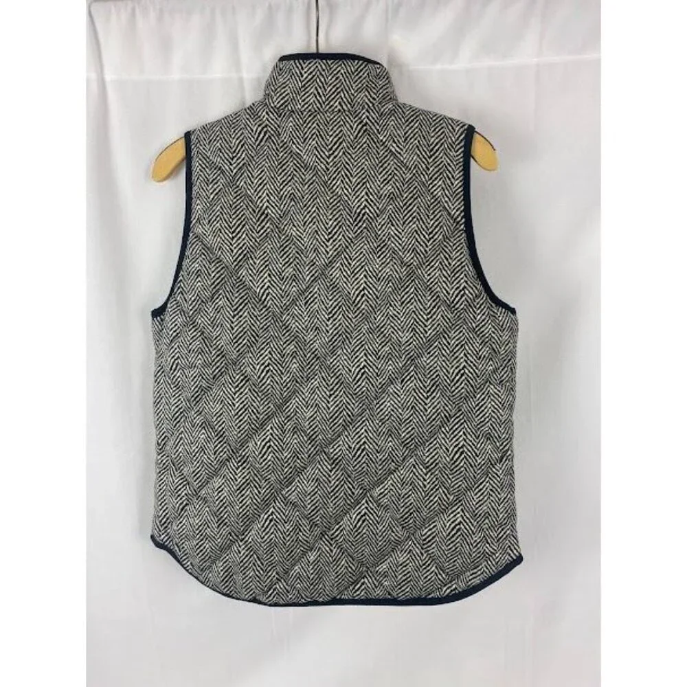 J Crew Excursion Puffer Down Herringbone‎ Vest Women's Small.